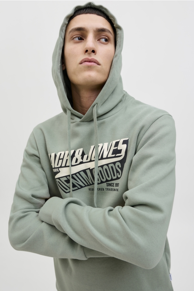 JJELOGO SWEAT HOOD 2 COL 25/26 NOOS 12279649 Iceberg Green